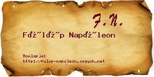 Fülöp Napóleon névjegykártya